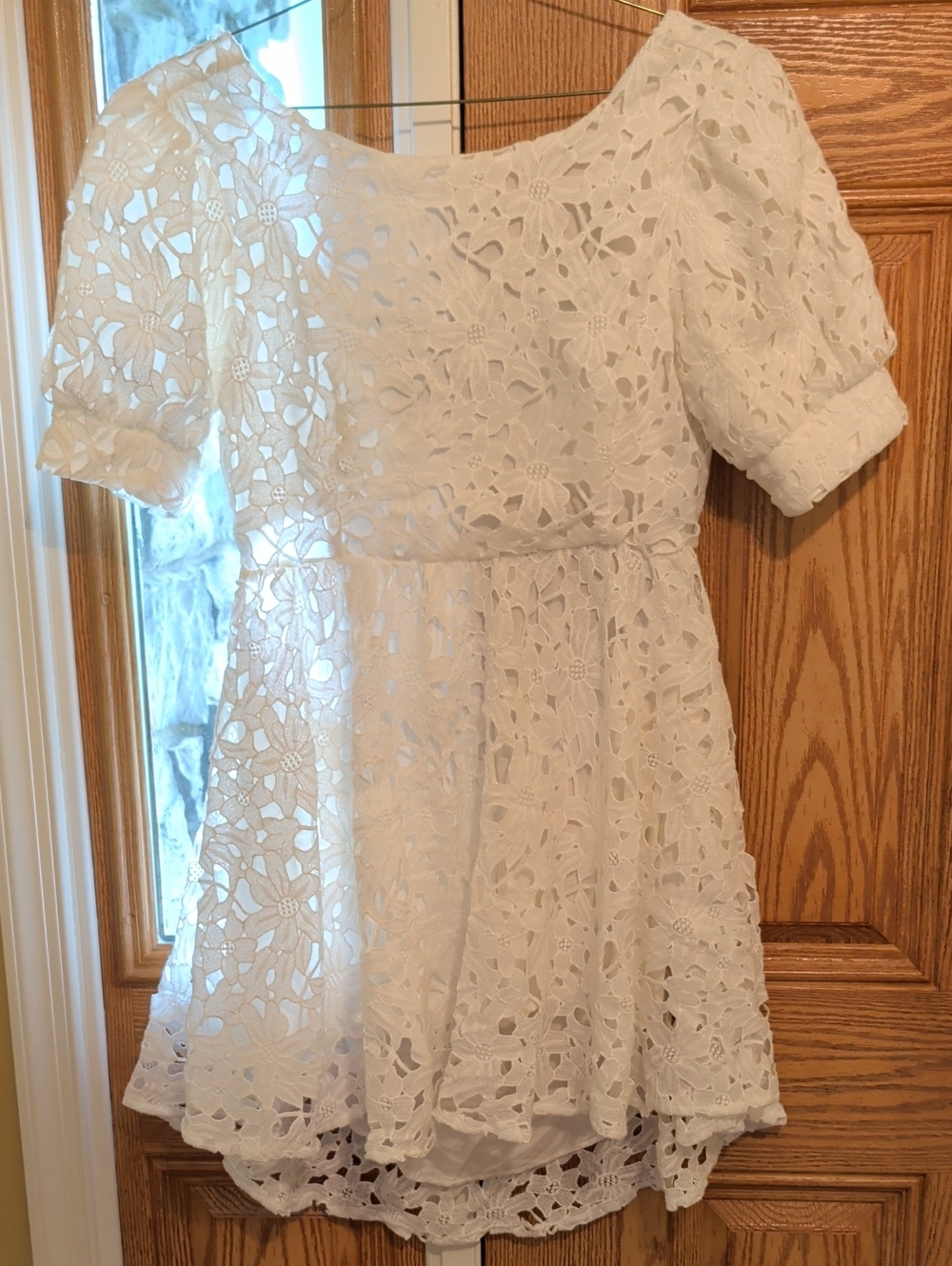 Lulu's White Lace Floral Woman's Dress